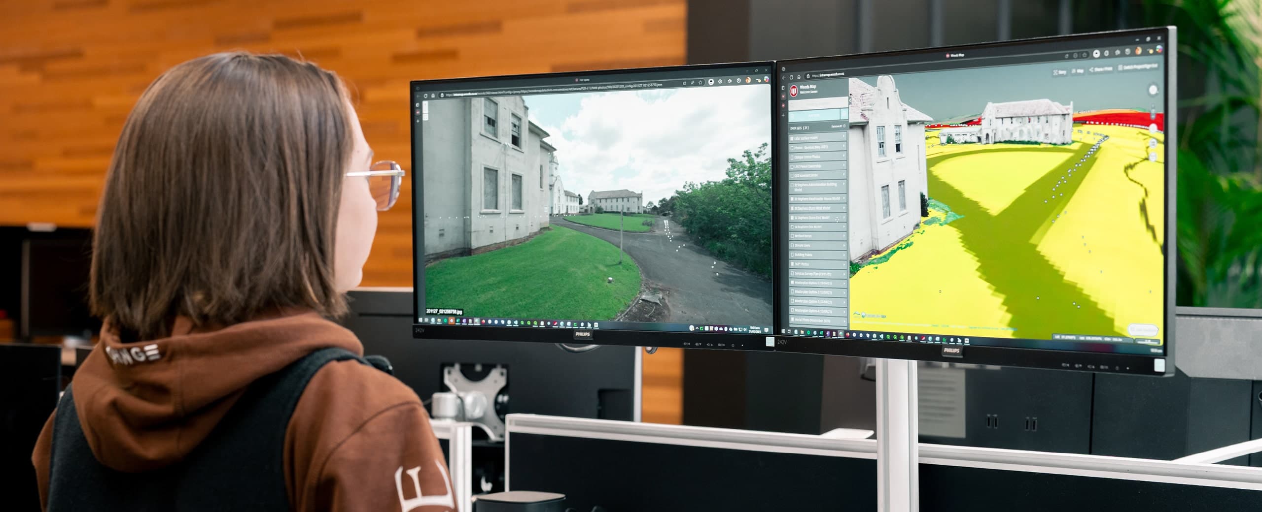 WoodsMap on computer