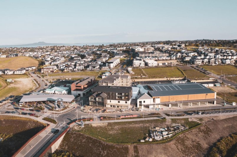 Long Bay village partial construction seen from the air