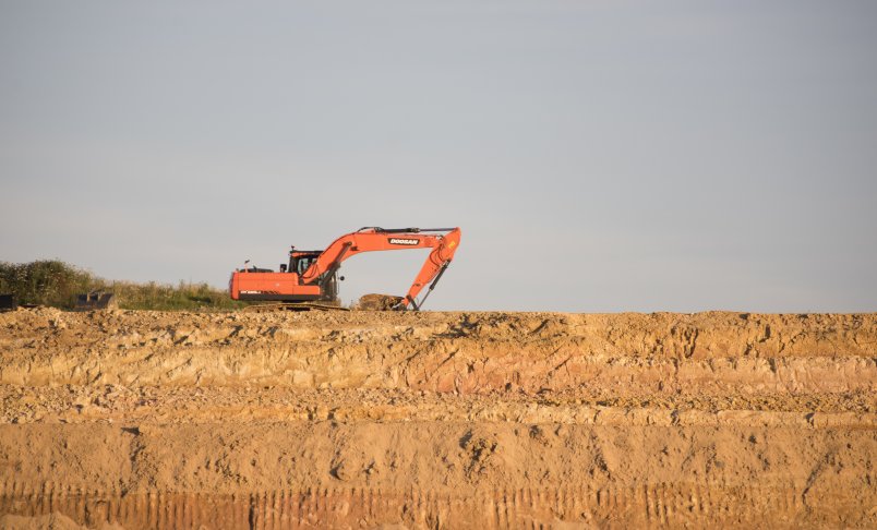 Tractor working on a field  