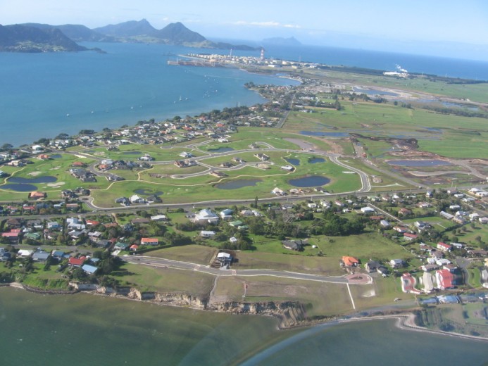 Aerial view of subdivsion redevelopment