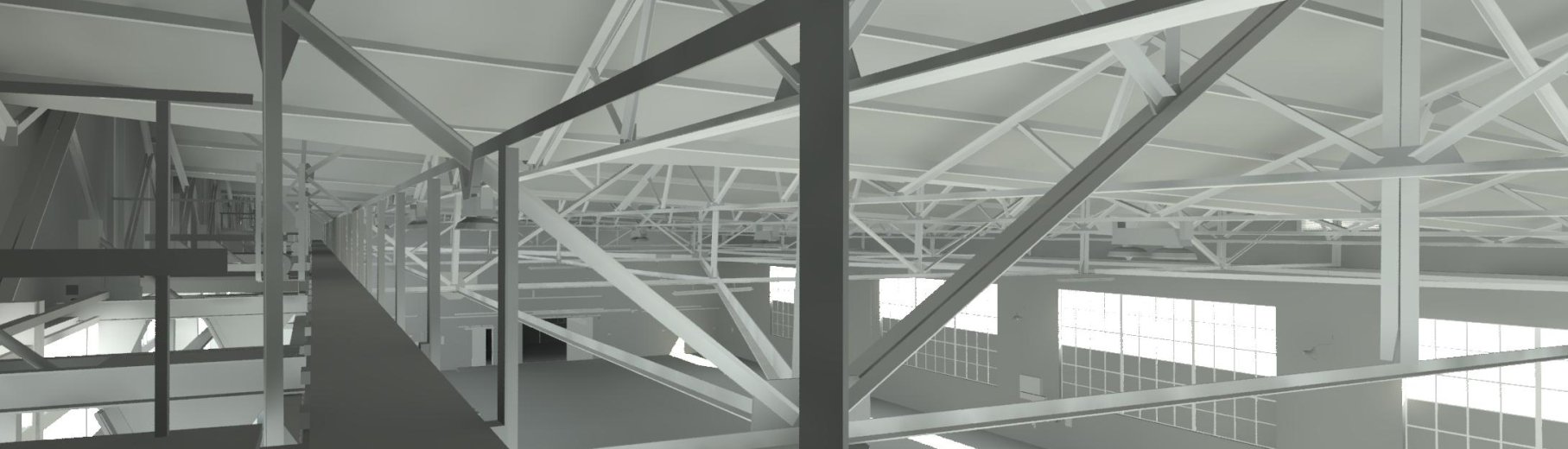 BIM model of roof trusses 