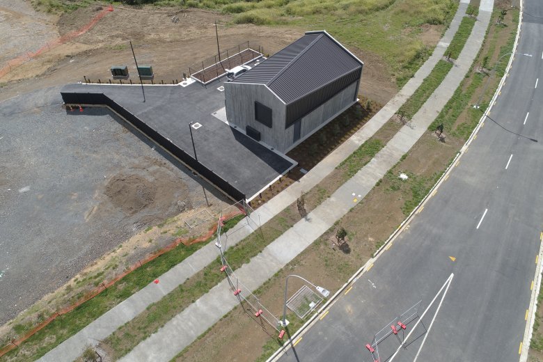 Civil Infrastructure - aerial view of pump station