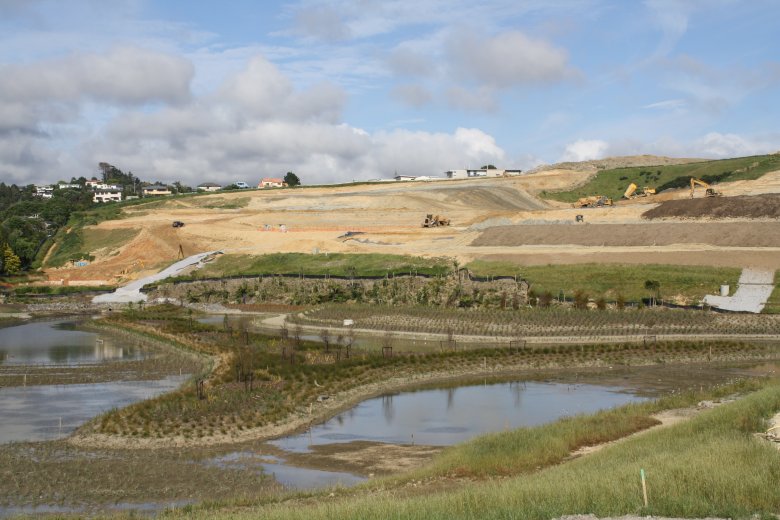 Long bay subdivision and retention pond