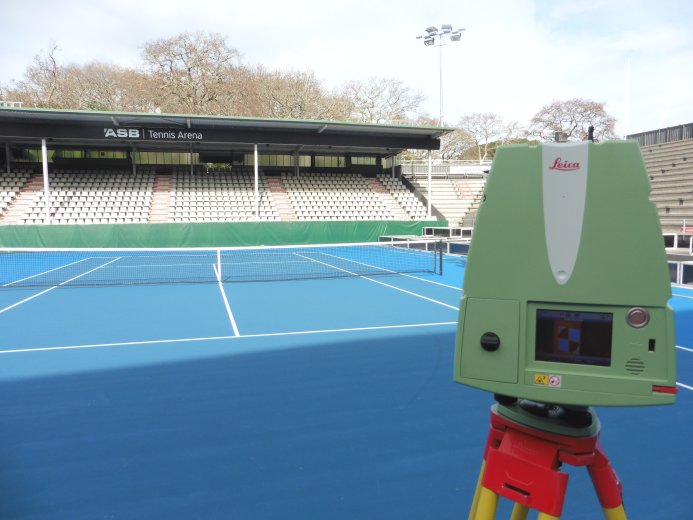 3D laser scanning tennis arena