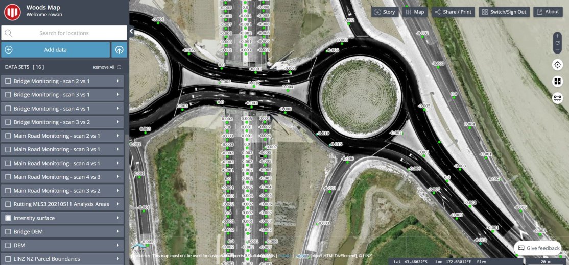 GIS app with roundabouts